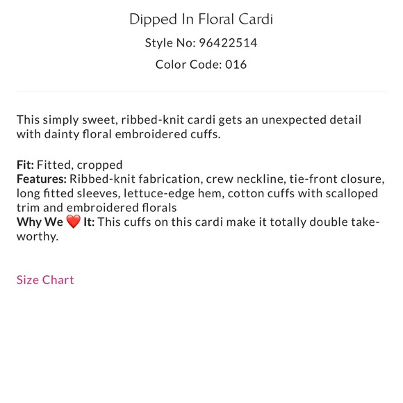 Free People Dipped in Floral Embroidered Cardi in Morning Oat NWOT - Picture 5 of 10